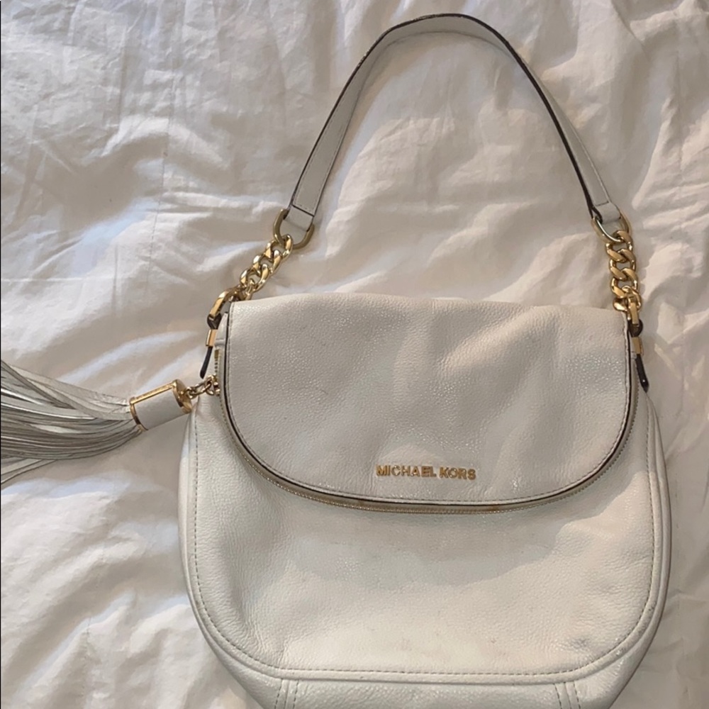 White MK crossbody bag